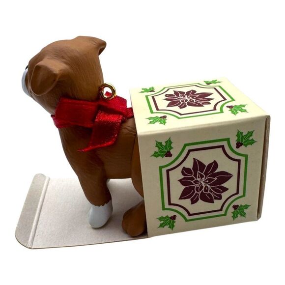 Hallmark Keepsake Ornament Puppy Love 2003 Boxer Dog In Gift Box Decoration - Picture 3 of 5